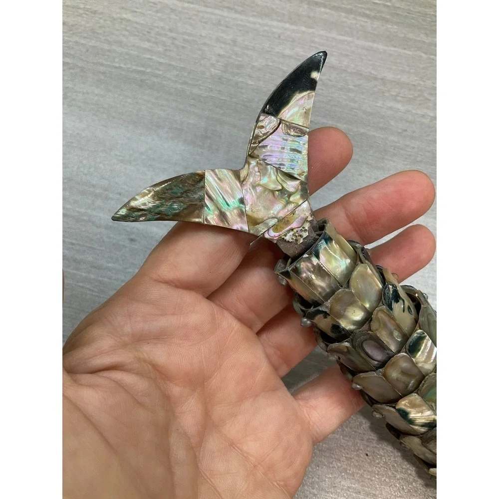 VINTAGE ABALONE FISH BOTTLE OPENER rare mex